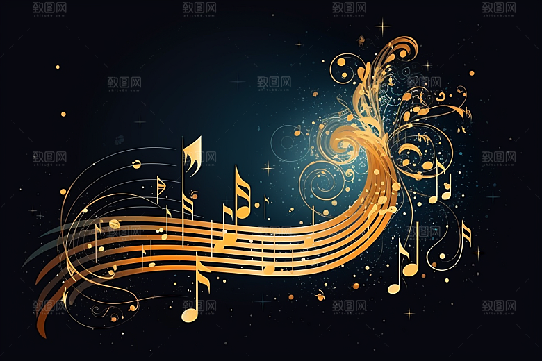 音乐音符动感律动素材