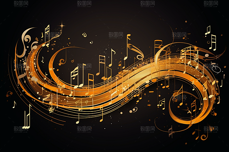 音乐音符乐章灵动素材