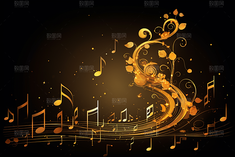 音乐音符彩色高清素材