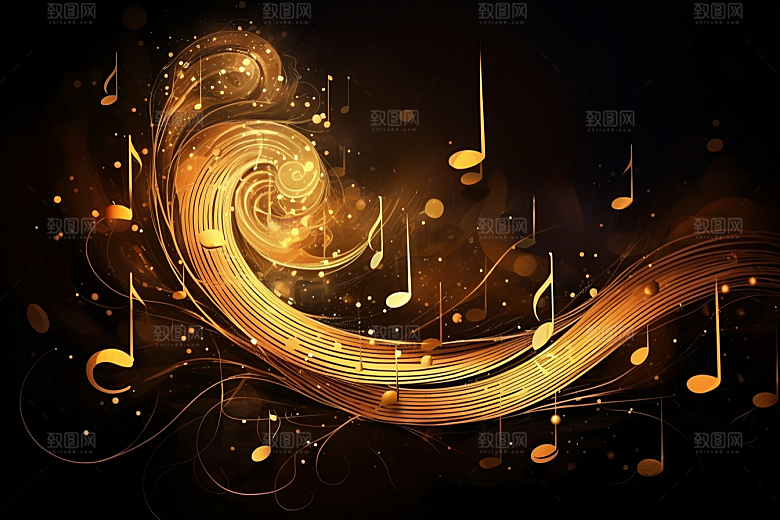 音乐音符高清彩色素材