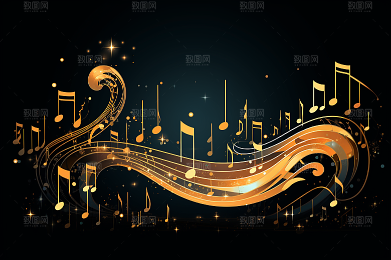 音乐音符律动动感素材