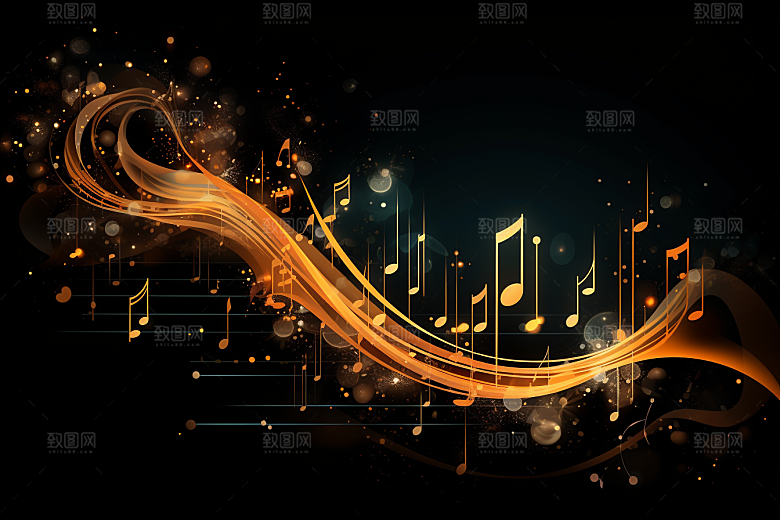 音乐音符律动动感素材