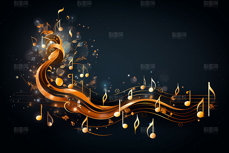 音乐音符高清旋律素材