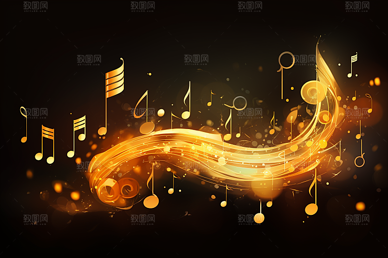 音乐音符乐符跃动素材
