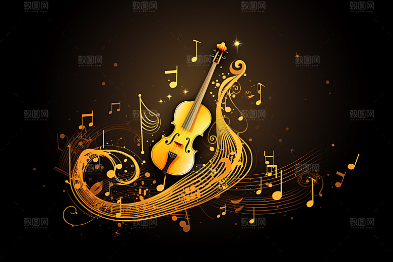 音乐音符跃动律动素材