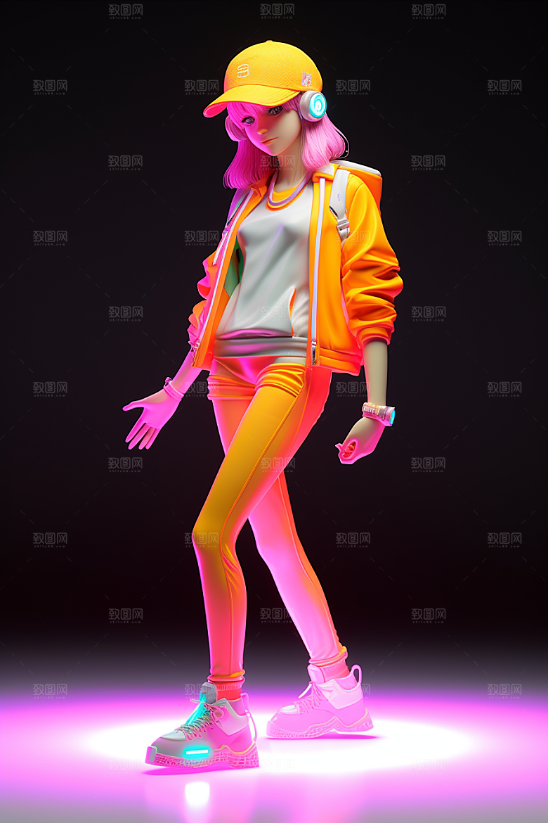 艺术生表演3D才艺展示模型
