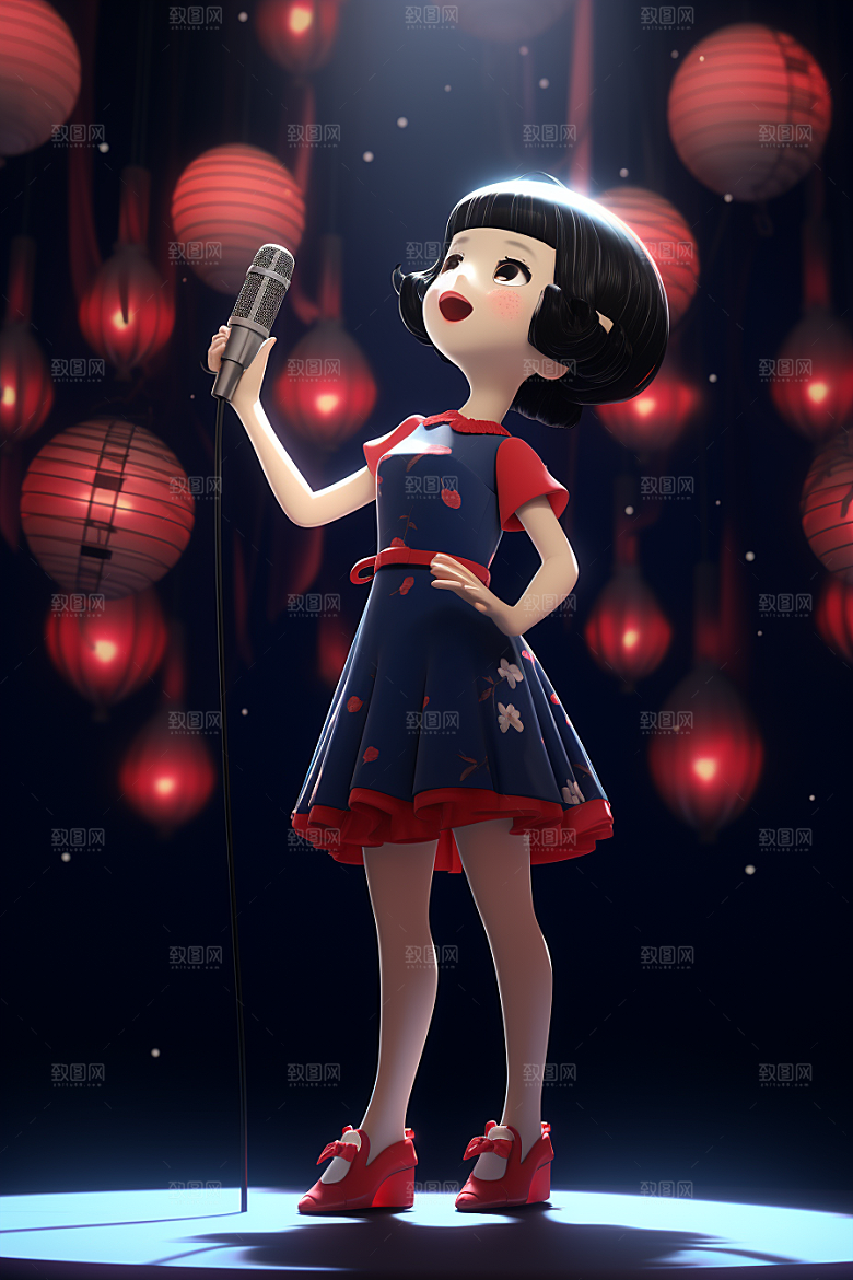 艺术生表演3D高清模型