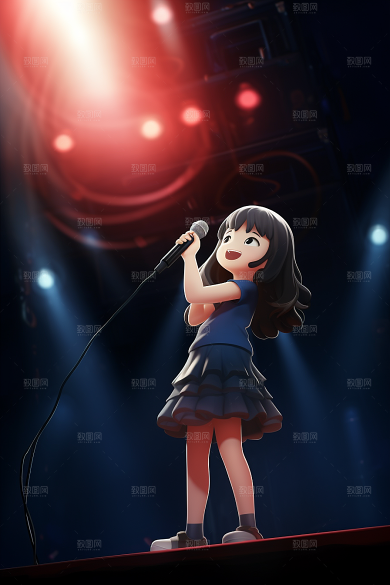 艺术生表演3D人物模型