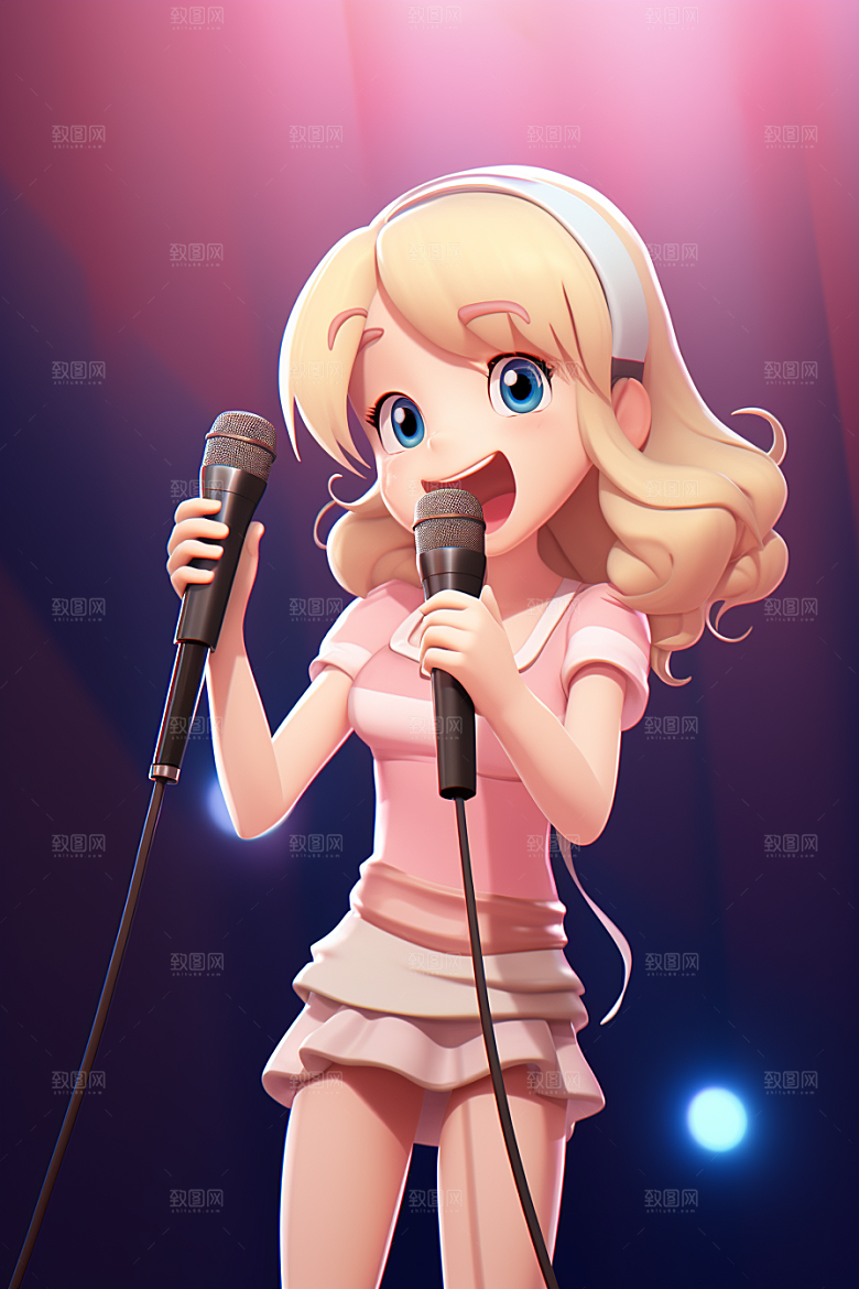 艺术生表演人物音乐舞蹈模型