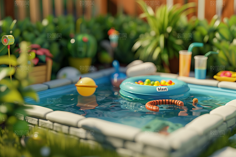 C4D泳池3D高清模型