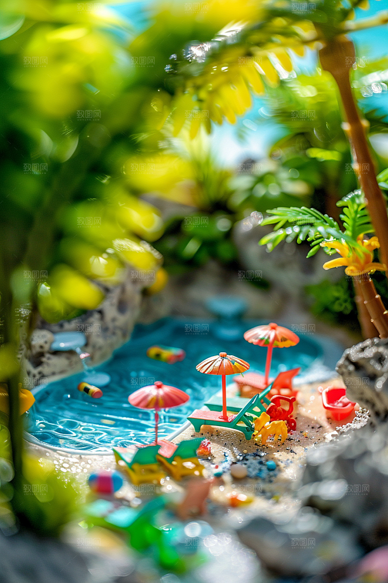 C4D泳池夏天高清模型