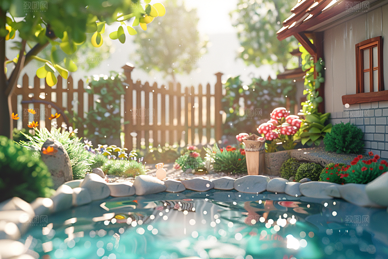 C4D泳池3D游泳模型