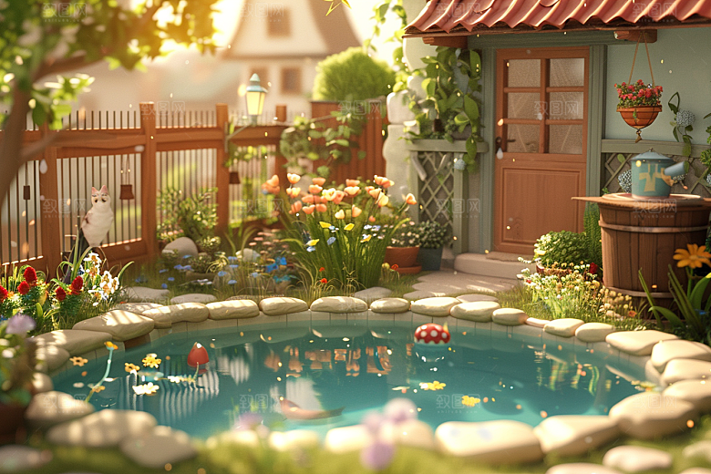 C4D泳池3D高清模型