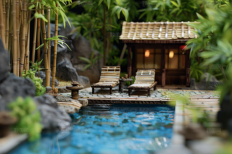 C4D泳池夏日高清模型