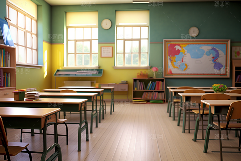 幼儿园教室课堂上课效果图