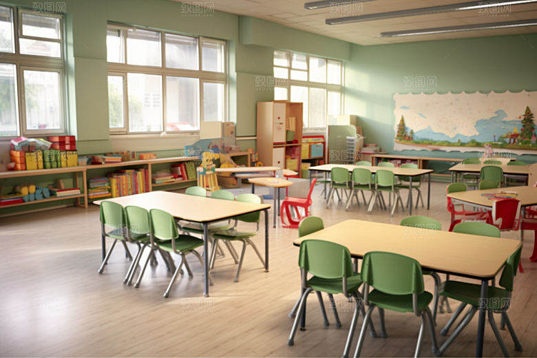 幼儿园教室上课课堂效果图