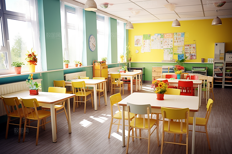 幼儿园教室可爱儿童节效果图