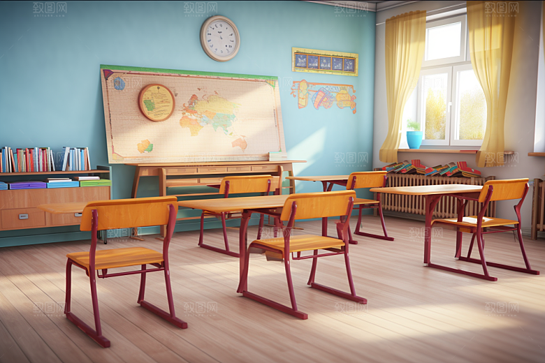 幼儿园教室课程高清效果图