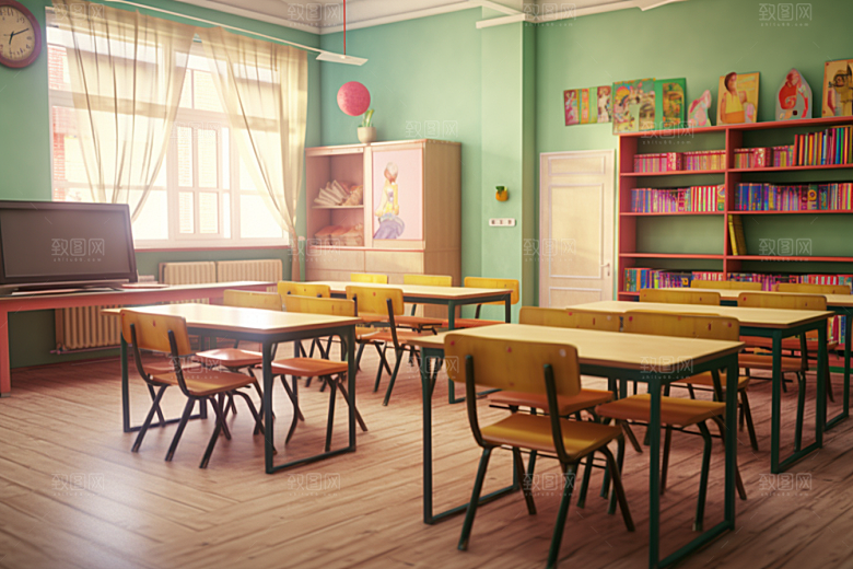 幼儿园教室可爱幼教效果图