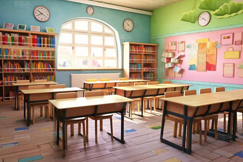 幼儿园教室上课可爱效果图