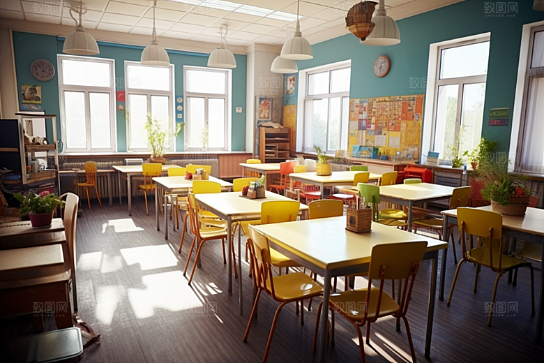 幼儿园教室上课可爱效果图