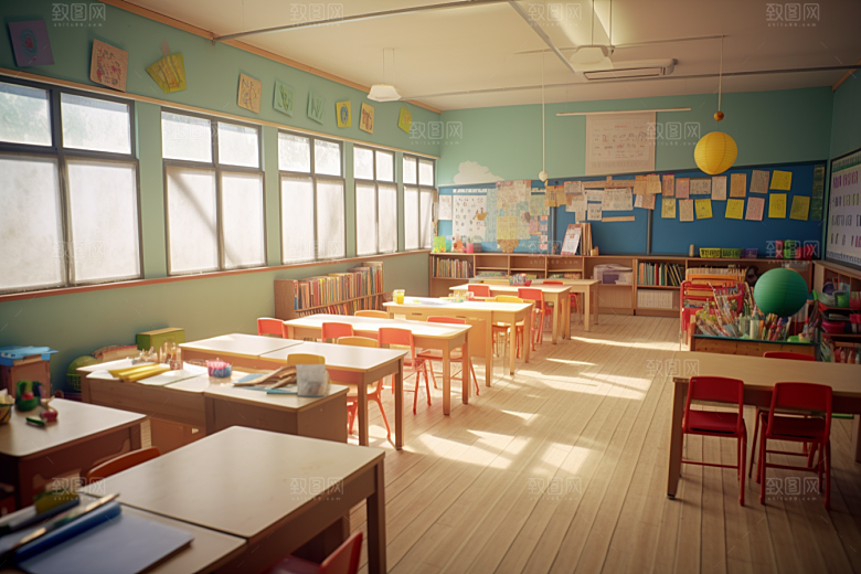 幼儿园教室室内高清效果图