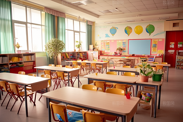 幼儿园教室儿童学习可爱效果图