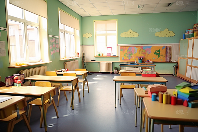 幼儿园教室课堂儿童节效果图