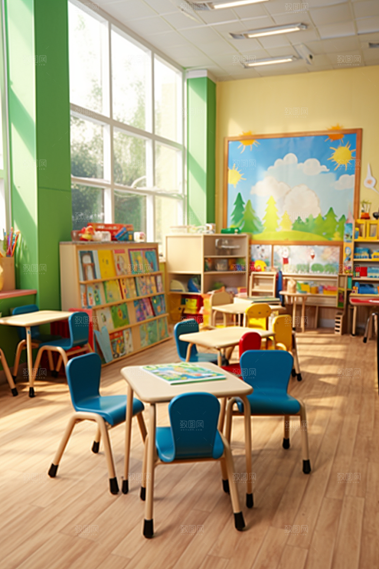 幼儿园教室室内课程效果图