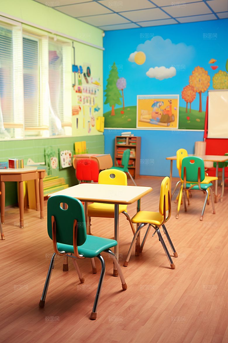 幼儿园教室可爱幼教效果图