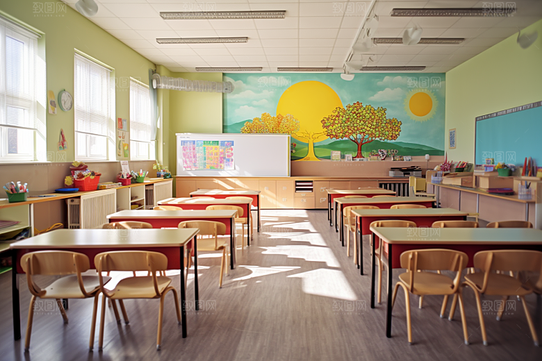 幼儿园教室课程儿童学习效果图