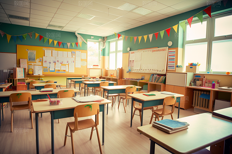 幼儿园教室幼教儿童学习效果图