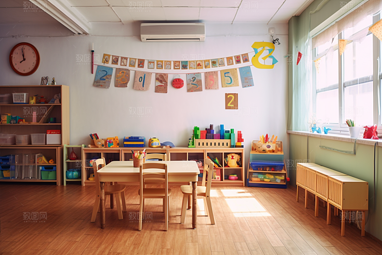 幼儿园教室上课儿童节效果图