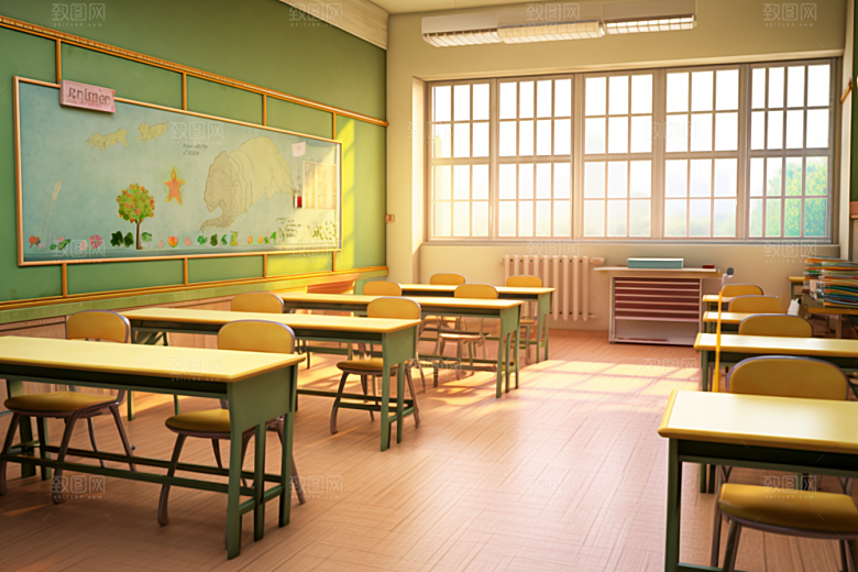 幼儿园教室温馨室内效果图