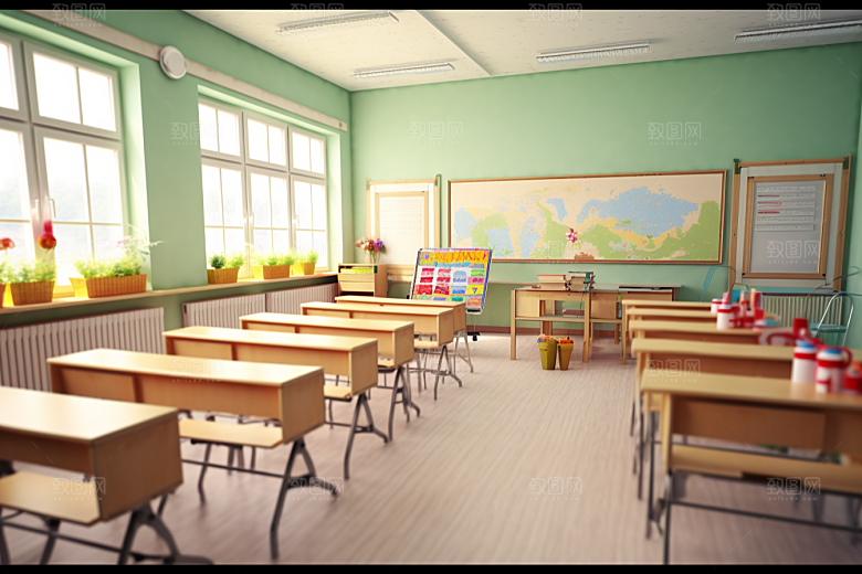 幼儿园教室课程室内效果图