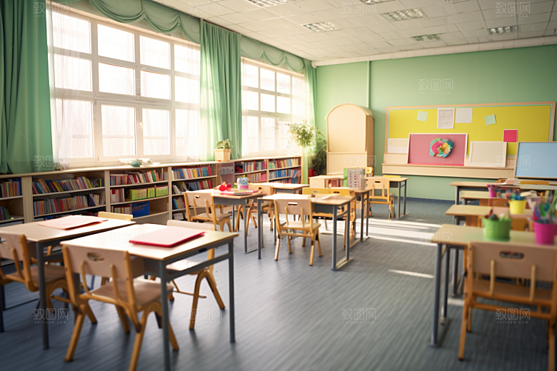 幼儿园教室上课课程效果图