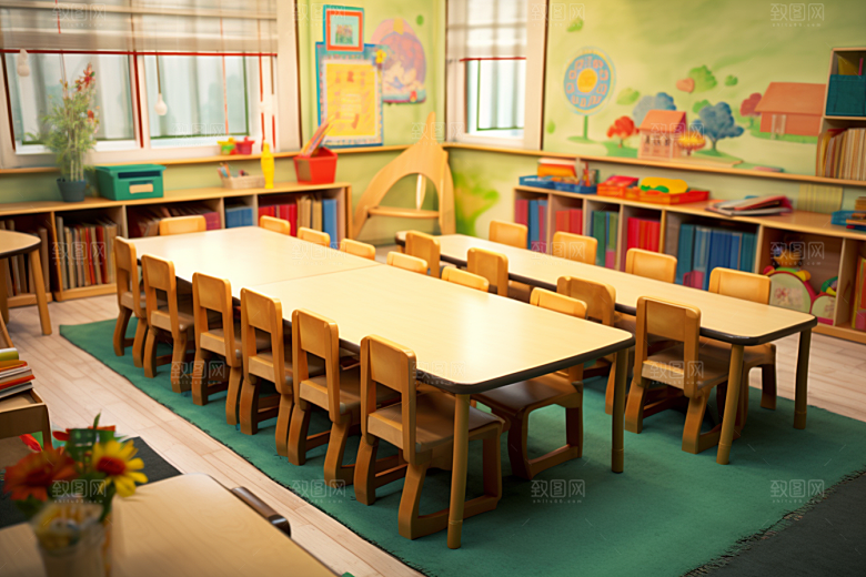 幼儿园教室可爱幼教效果图