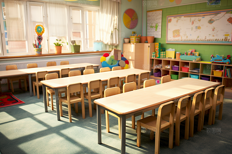 幼儿园教室幼教课堂效果图