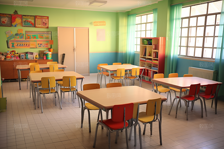 幼儿园教室高清上课效果图