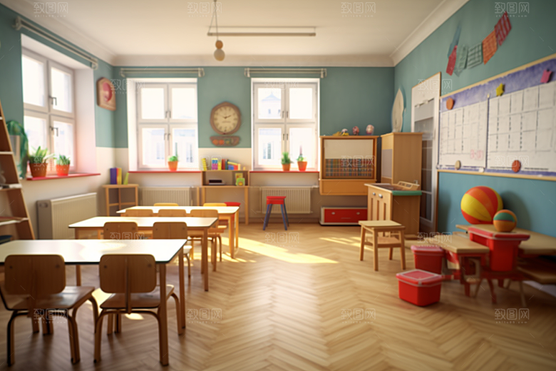 幼儿园教室室内高清效果图