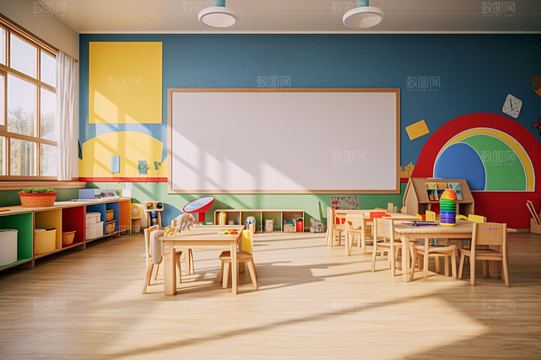 幼儿园教室室内高清效果图