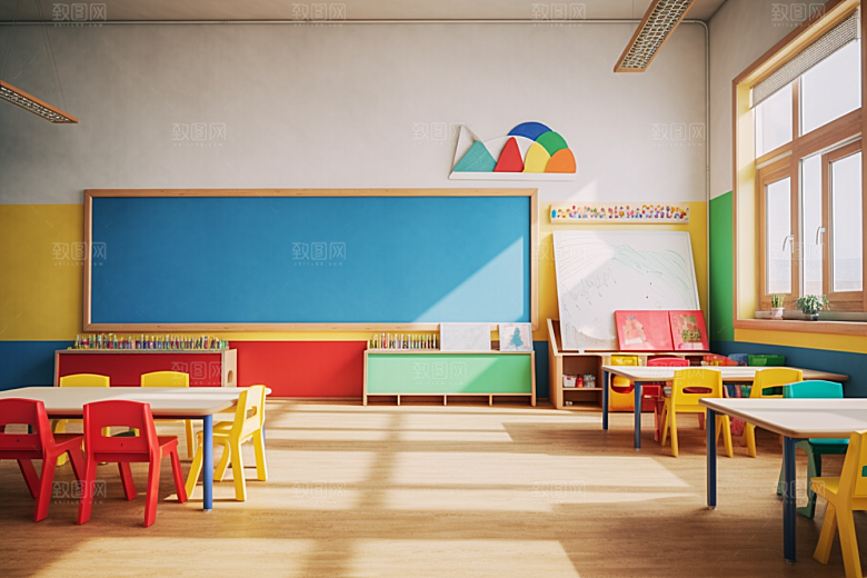 幼儿园教室课堂上课效果图