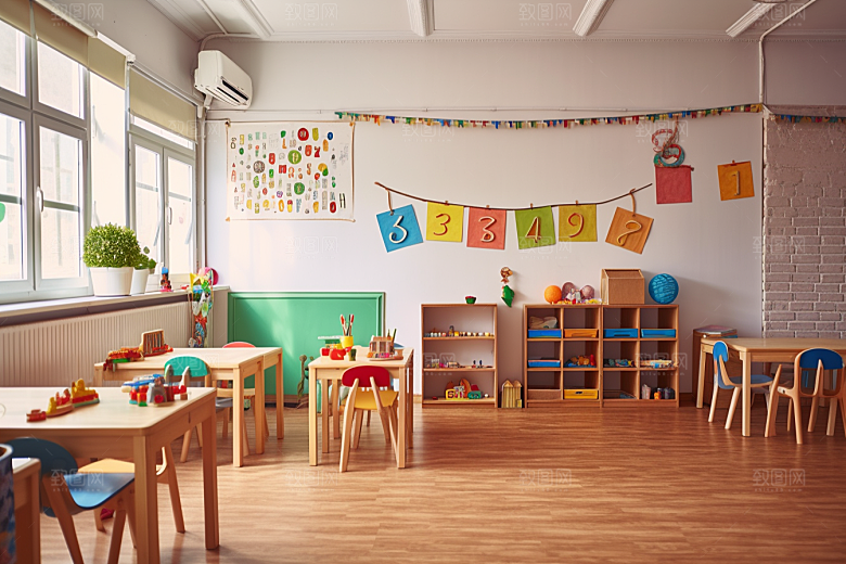 幼儿园教室上课课程效果图