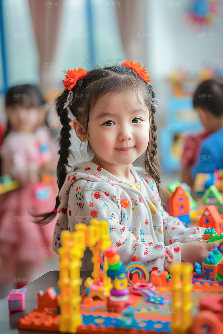 幼儿园里的小朋友童趣儿童摄影图