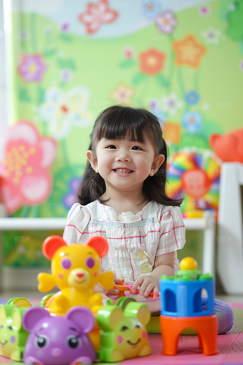 幼儿园里的小朋友可爱童趣摄影图