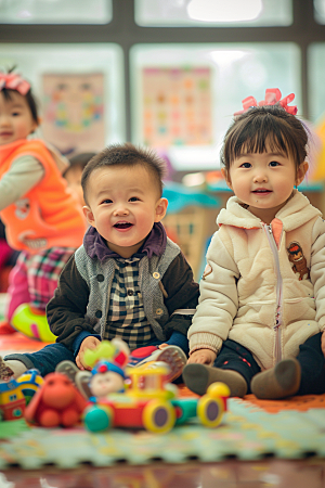 幼儿园里的小朋友高清童趣摄影图