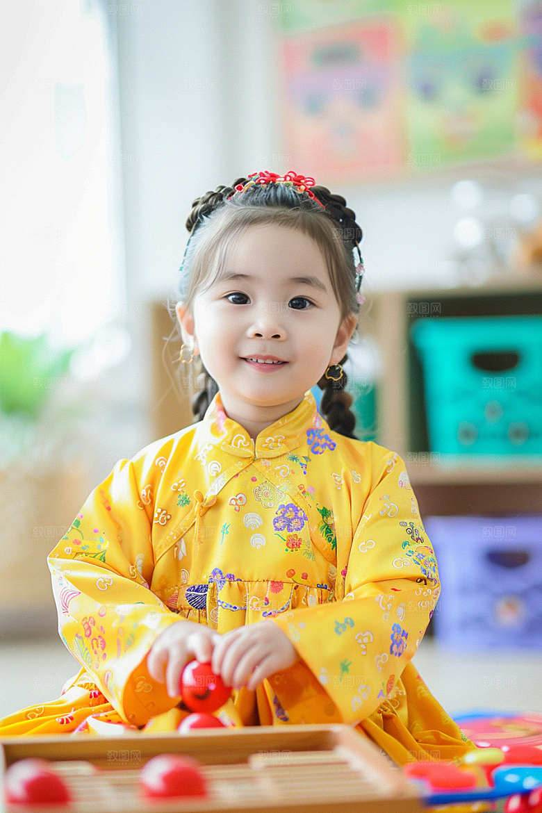 幼儿园里的小朋友童真高清摄影图
