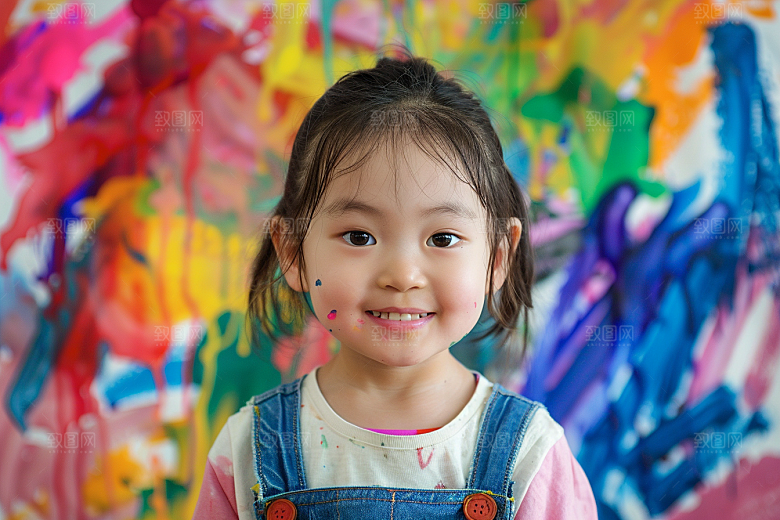 幼儿园里的小朋友童真可爱摄影图
