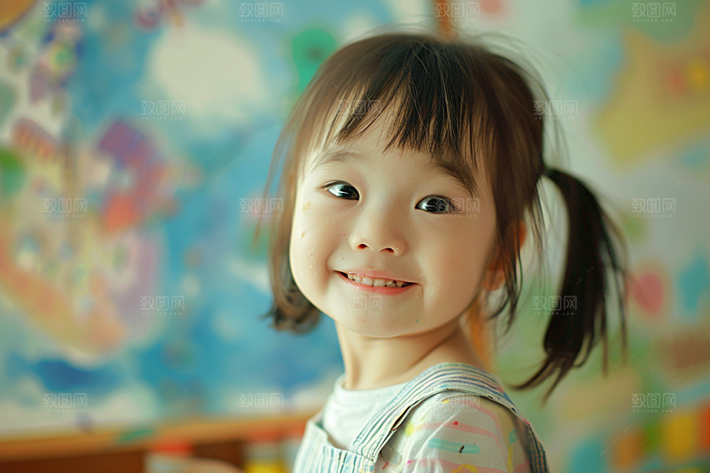 幼儿园里的小朋友学前班学生摄影图