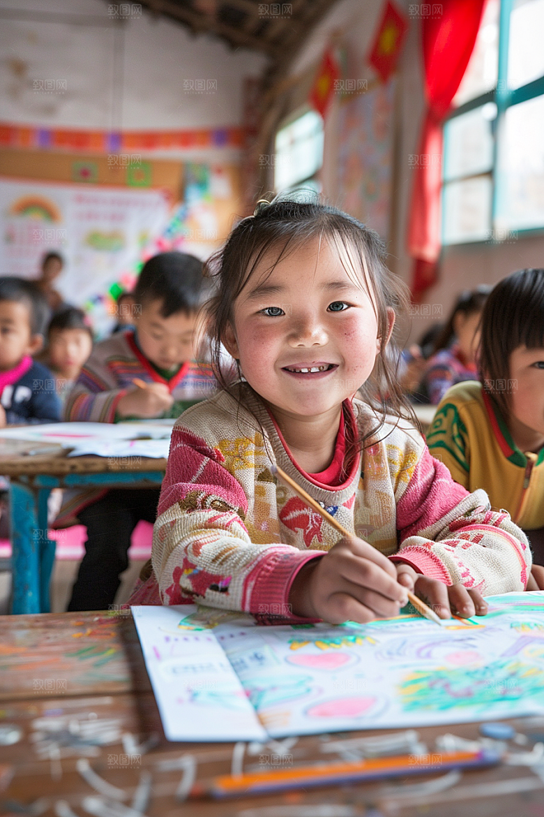 幼儿园里的小朋友童真学生摄影图